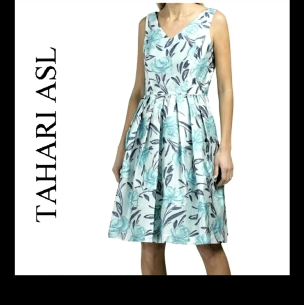 🌟NWT Tahari Embroidery Wow Dress Floral Dress Arthur S Levine